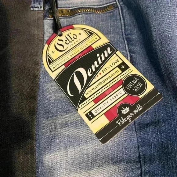 Cello Vintage Wash Two Tone Cargo Skinny Jeans - Picture 10 of 11